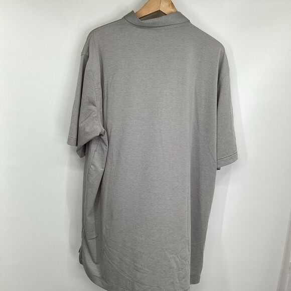 Men's Peter Millar Summer Comfort Short‎ Sleeved Polo Shirt gray/white 2XL - Picture 2 of 6